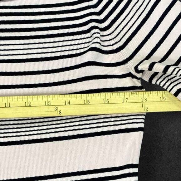 CYRUS Off The Shoulder Sweater Womens L Pink Black Trim Business Casual Pullover - Picture 7 of 13